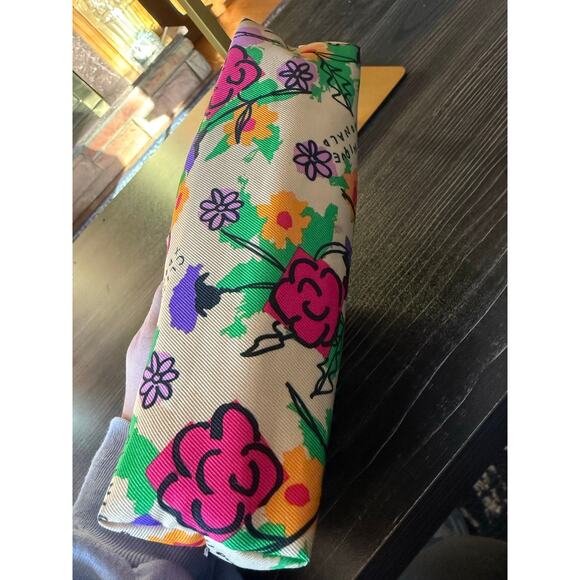 Clinique x Donald Floral Print Cosmetic Makeup Bag - Picture 2 of 5